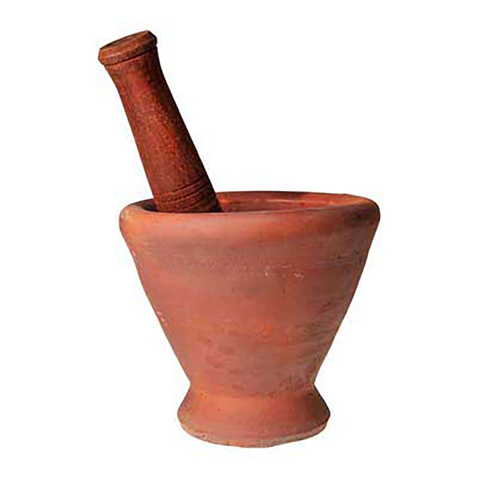 STONE MORTAR WITH PESTLE 18 CM